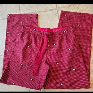 New Red Lounge Pants M Dots Scottie Dogs Gapbody